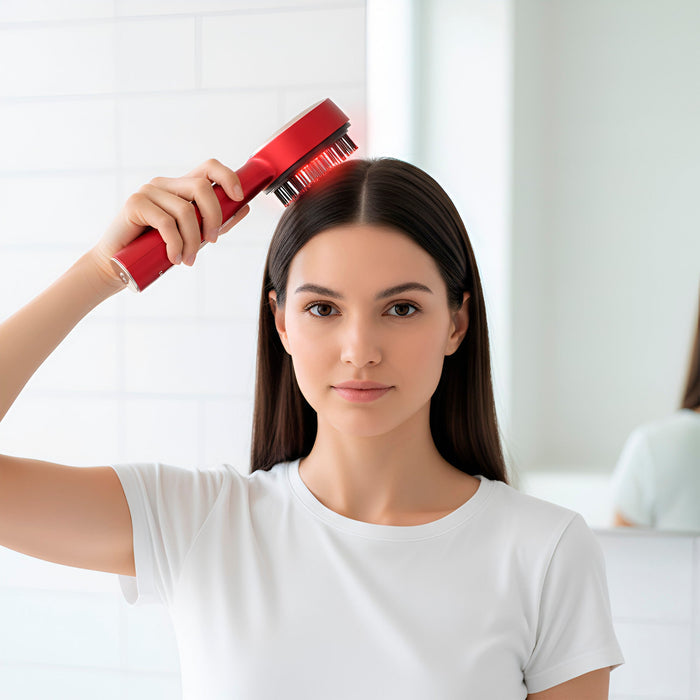 LED Scalp Therapy Brush + Professional Automatic Curling Iron