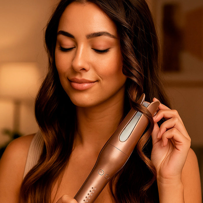 LED Scalp Therapy Brush + Professional Automatic Curling Iron