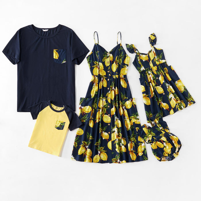 Lemon Print Family Matching Set
