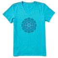 Life is Good Flip Flop Mandala Vee Neck