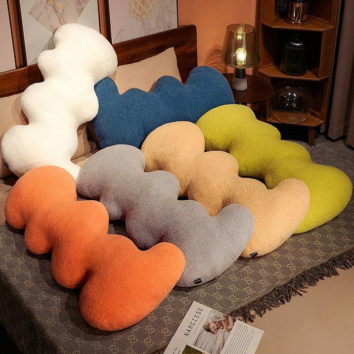 Plush Long Throw Pillow Stuffed Ripples