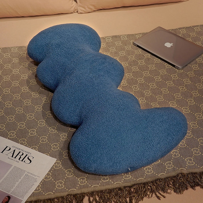 Plush Long Throw Pillow Stuffed Ripples