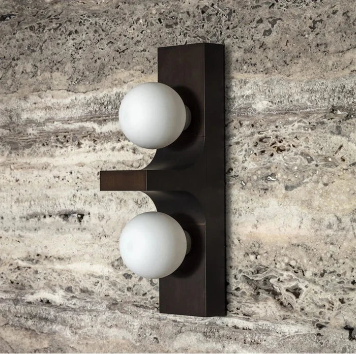 Brushed Metal Long Wall Lamp double head arc wall lighting