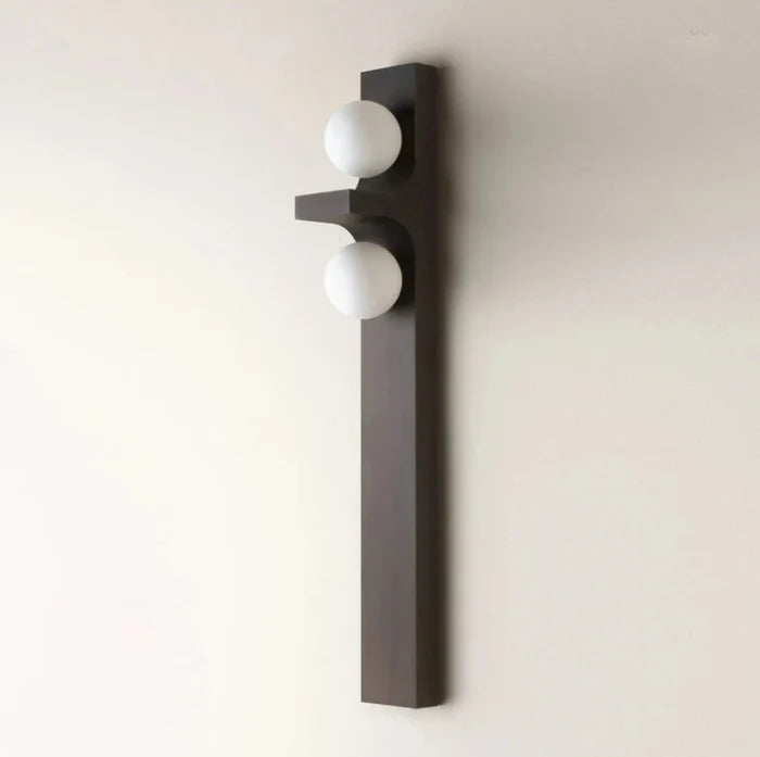 Brushed Metal Long Wall Lamp double head arc wall lighting