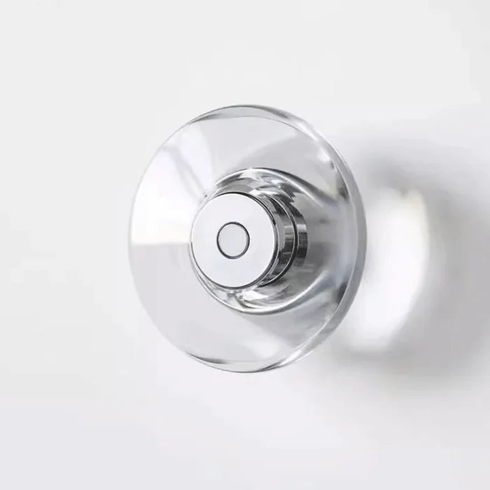 Modern round crystal LED wall sconce clear glass chrome mirror finish minimalist Italian lighting