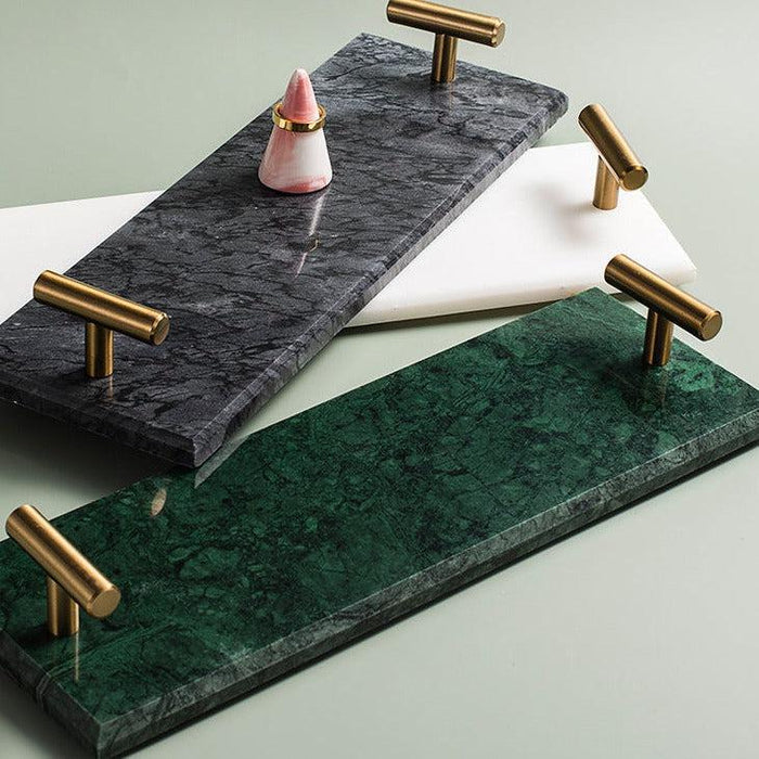 Natural Marble Made Organizer Storage Tray