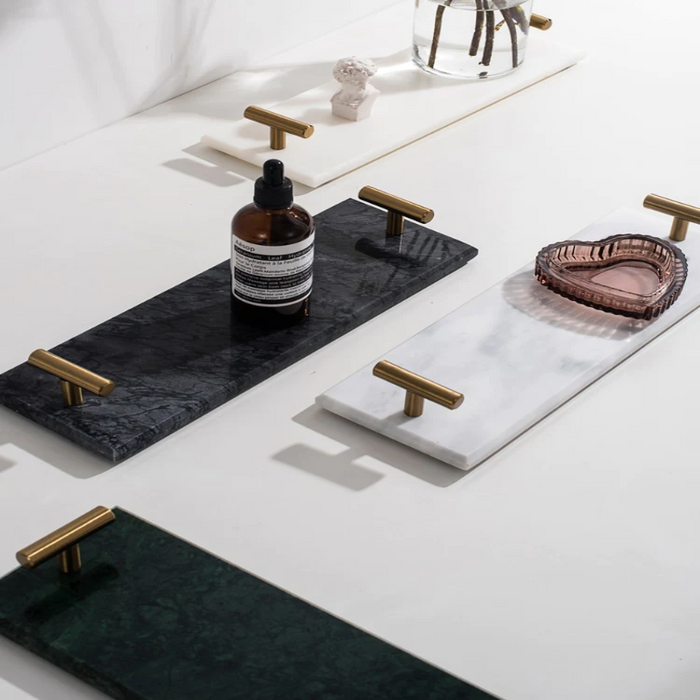 Natural Marble Made Organizer Storage Tray