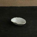 abstract round stone textured white ceramic bowl