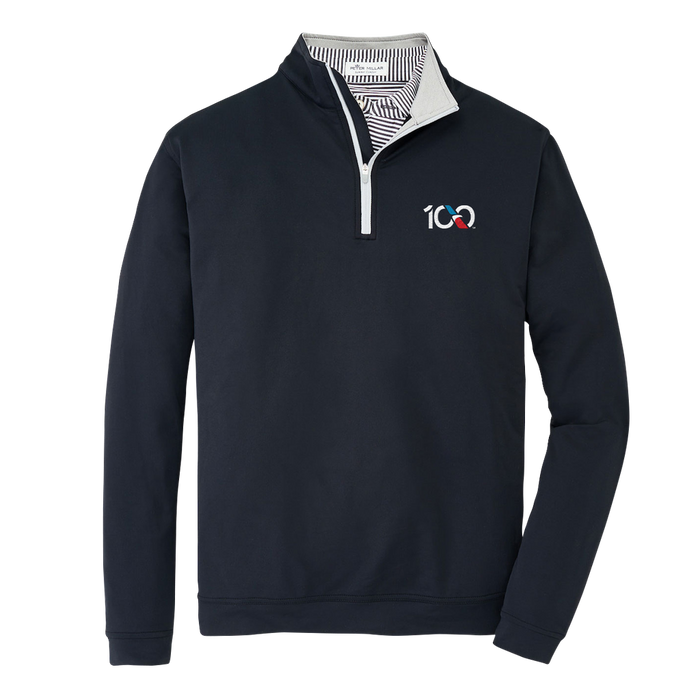 Mens Peter Millar Qtr Zip- Black