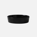 black ceramic elevated pet feeding bowl