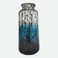 Murano Glass gold speckles ocean gradient black and white modern contemporary glass vase
