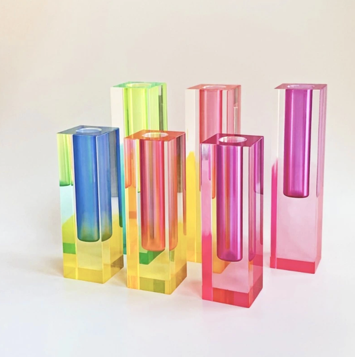 Modern Prism Acrylic Vase & Desktop Organizer-Letifly Lights and Decor