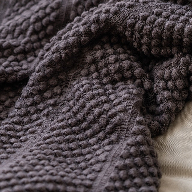 Striped Waffle Knit / Brown