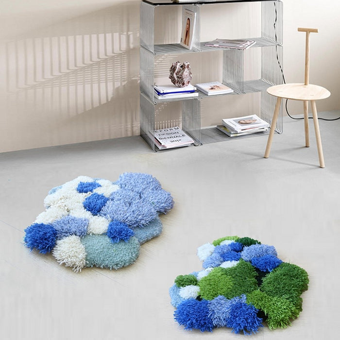 Moss Cloud Mixed Pile Wool Area Rug and Tapestry-Letifly Lights and Decor