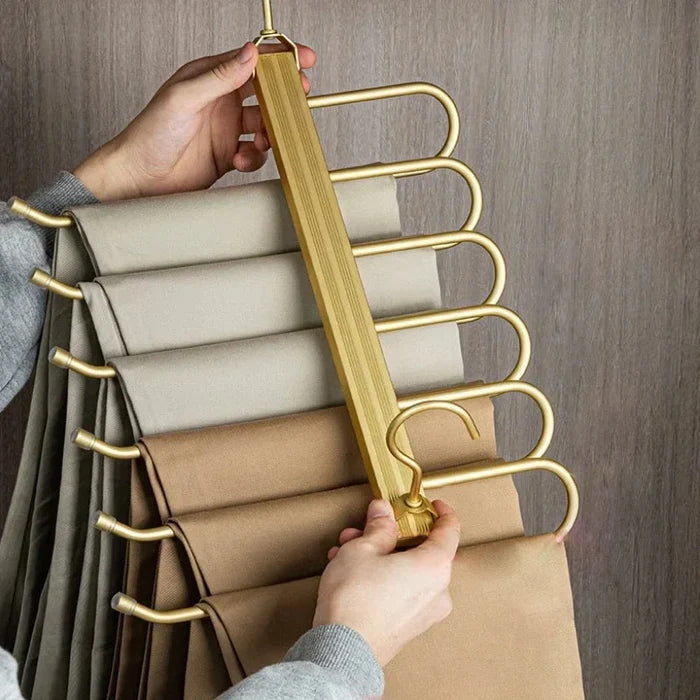 Multi-function Magic Pants Hangers 360 rotatable 6 pc aluminum hanger rack