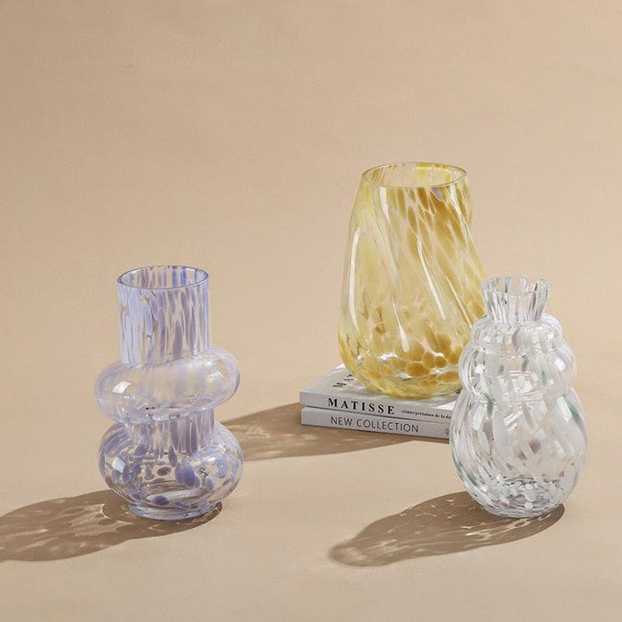 Murano Marble Twist Glass Vase