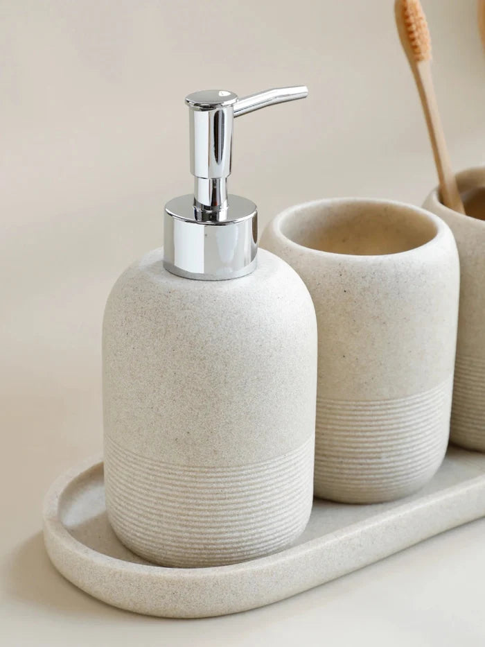 Stone  luxury 5 piece bathroom accessory set