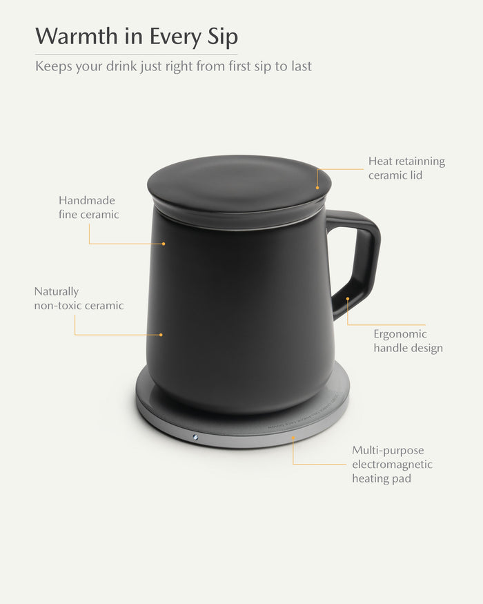 Neo Self-heating Mug Set- Inkstone Black-Letifly Lights and Decor