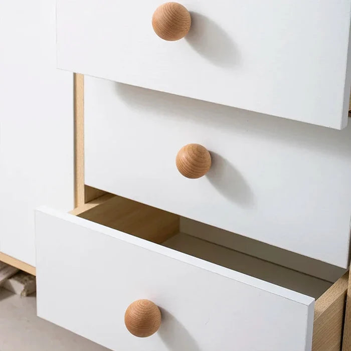 Ball Knob Drawer Pulls Natural Walnut / Ash / Beech Decor Ball Kitchen Cabinet Handles Simple Wooden Furniture Hardware-Letifly Lights and Decor