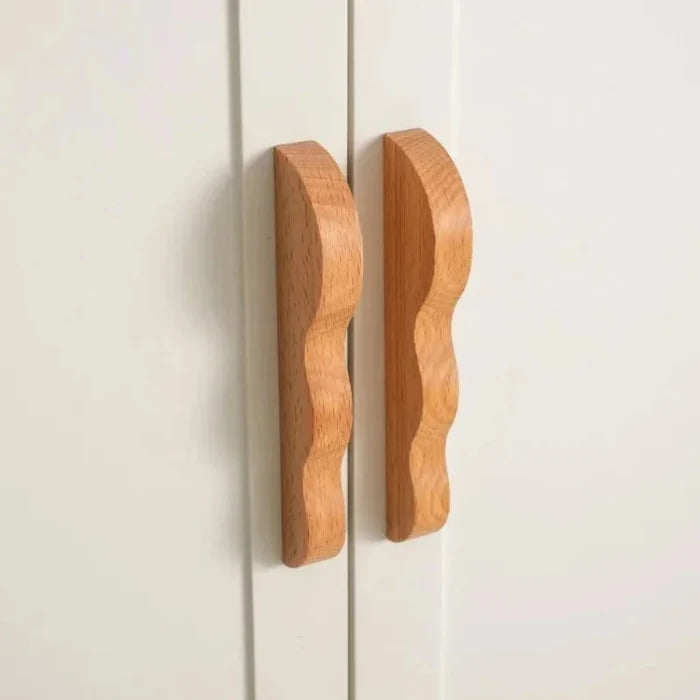 Modern Kitchen Storage Cabinet Pulls Black Walnut Furniture Handles Cupboard Wardrobe Drawer Door Children's Room Wood Handles-Letifly Lights and Decor