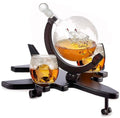 *No Fabric Coasters* *Final Sale* Airplane Whiskey Decanter Set