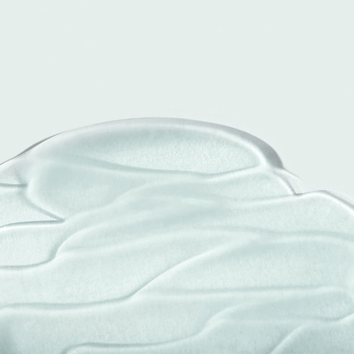 close up of clear gel masque texture