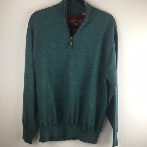 Orvis Merino Wool Zip Neck Sweater