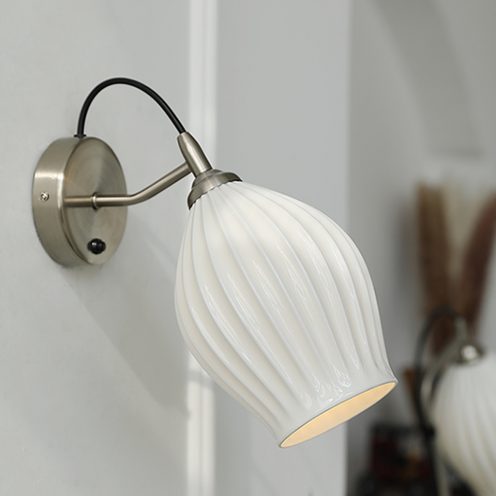 Ceramic Wall Lamp Chrome Gold Luxury Wall Sconce