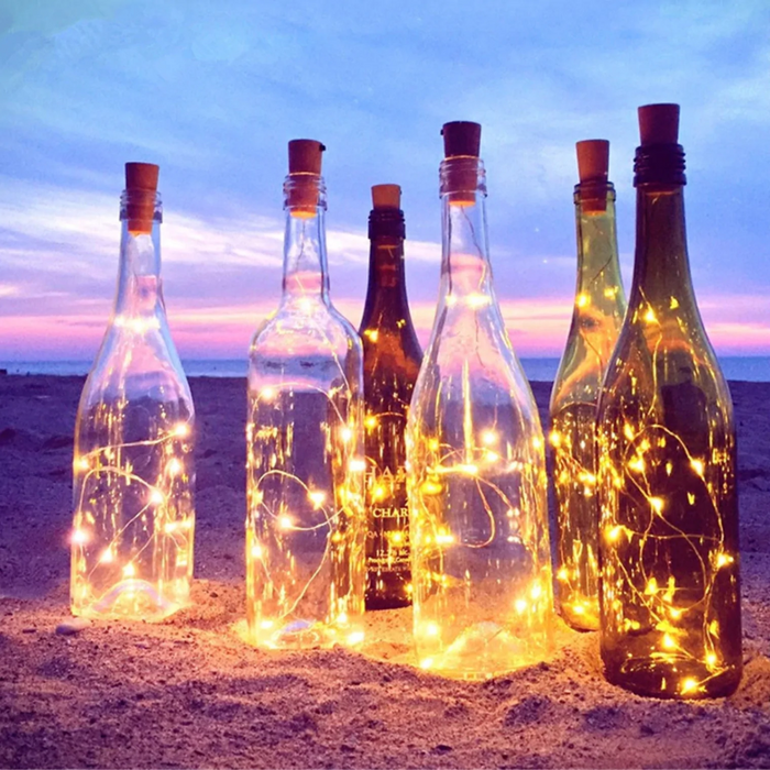 Patio Fairy Battery LED lights with Copper String-Letifly Lights and Decor