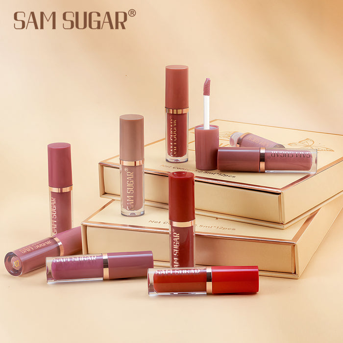 Pearlescent matte velvet lip gloss