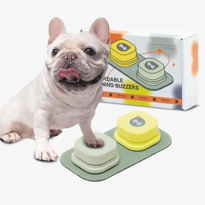 Training buttons set recordable talking dog buttons rubber mat colorful pet communication tool
