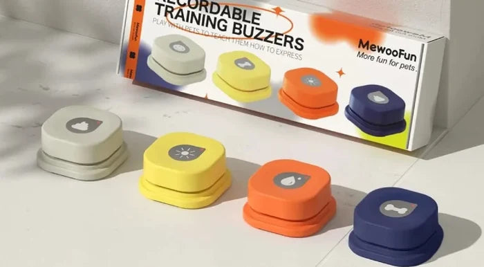 Training buttons set recordable talking dog buttons rubber mat colorful pet communication tool
