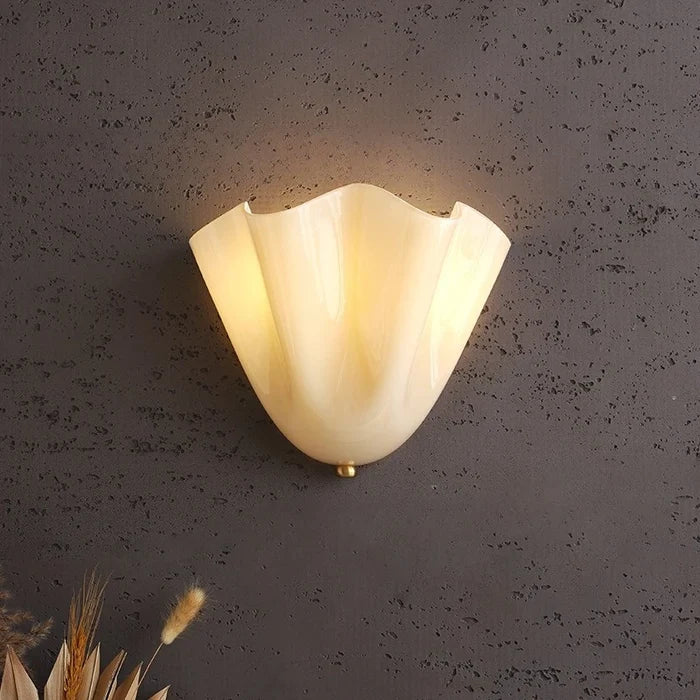 Wall Sconce petal glass sculptural ambient lighting colored glass decorative wall lamp
