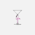 Pink Flamingo Wine Glasses