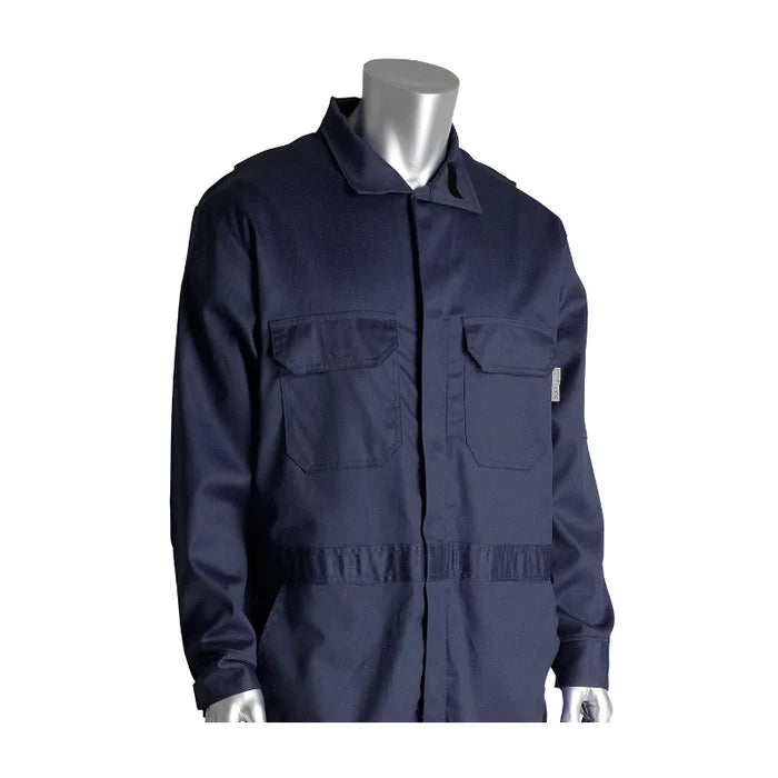 PIP® AR/FR Dual Certified Coverall with Zipper Closure - Navy - 385-FRSC