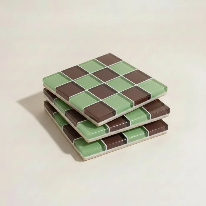 Pixel Vintage Tile Coasters-Letifly Lights and Decor