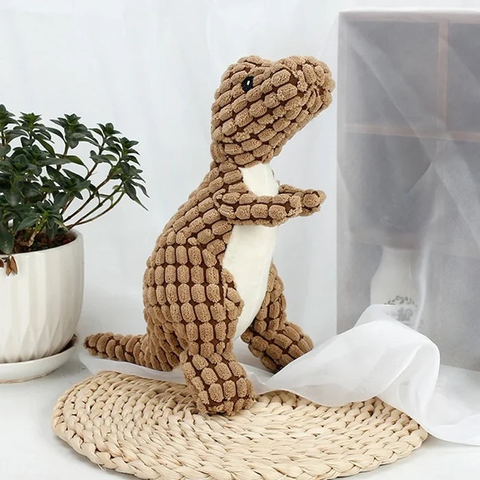 Plush corduroy squeaky dog toy animal shape durable chew toy for puppies and dogs