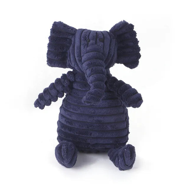 Plush corduroy squeaky dog toy animal shape durable chew toy for puppies and dogs