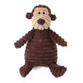 Plush corduroy squeaky dog toy animal shape durable chew toy for puppies and dogs