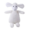 Plush corduroy squeaky dog toy animal shape durable chew toy for puppies and dogs