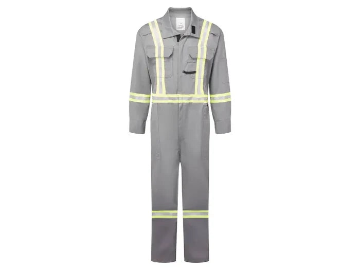 Portwest® Avenger 7 Oz Reflective Trim Flame Resistant Coverall - X Back - Gray - IAS3108