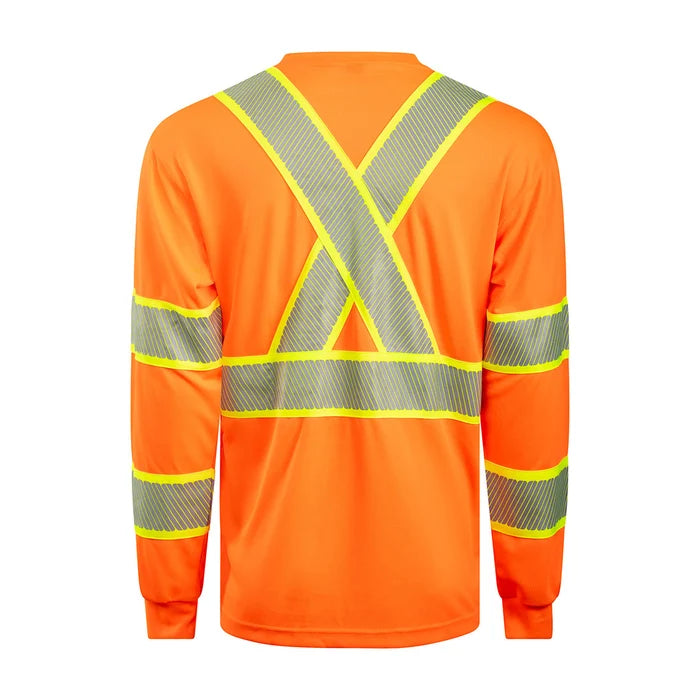 Portwest – Hi-Vis X Back Long Sleeve T-Shirt – CA113