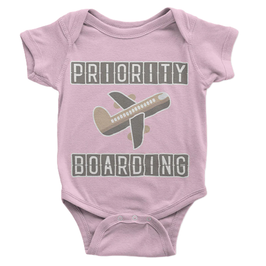 Priority Boarding Onesie - Pink