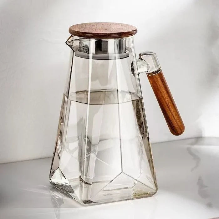 Clear with Brown Lid