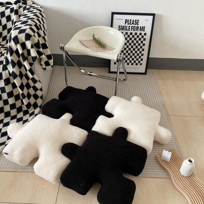 Puzzle Check Decorative Pillows-Letifly Lights and Decor