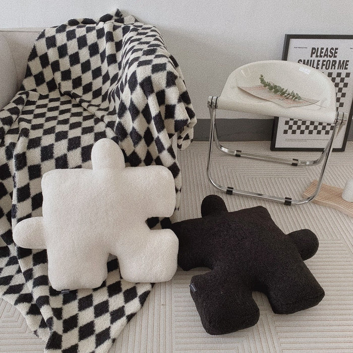 Puzzle Check Decorative Pillows-Letifly Lights and Decor