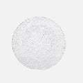Elegant embossed round dinner plate for serving textured clear plate