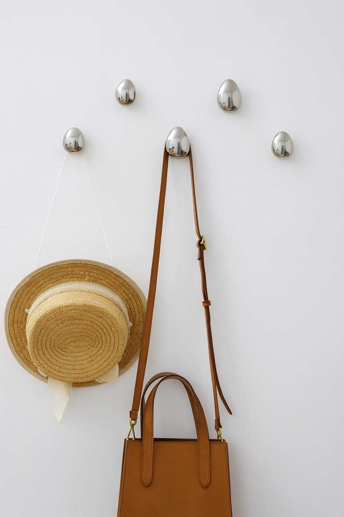Raindrop Chrome Wall Hooks-Letifly Lights and Decor