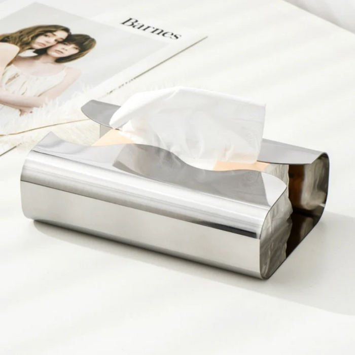 Silver Plated Stainless Steel Tissue Holder