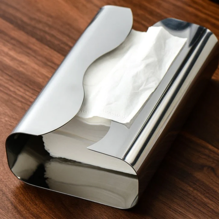 Silver Plated Stainless Steel Tissue Holder